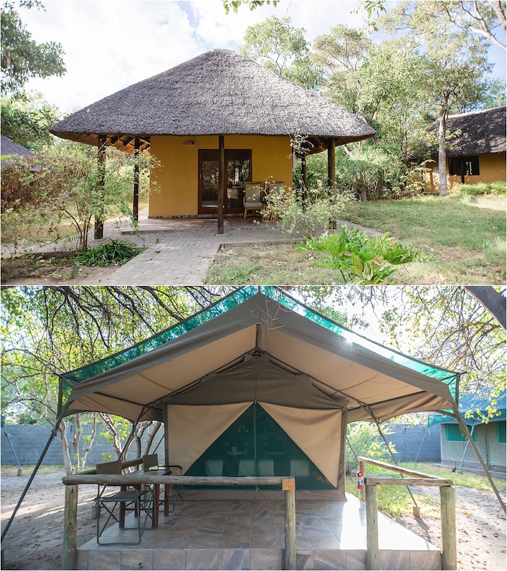 Staying in our rooms or en-suite tents 